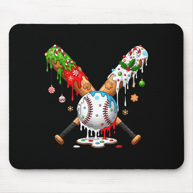 Santa Srts Design For Men Boys Christmas Baseball  Mouse Pad (Front)