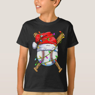 Santa Srts Design For Men Boys Christmas Baseball  T-Shirt