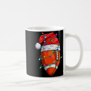 Santa Srts Design For Men Boys Christmas Football  Coffee Mug