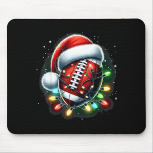 Santa Srts Design For Men Boys Christmas Football Mouse Pad