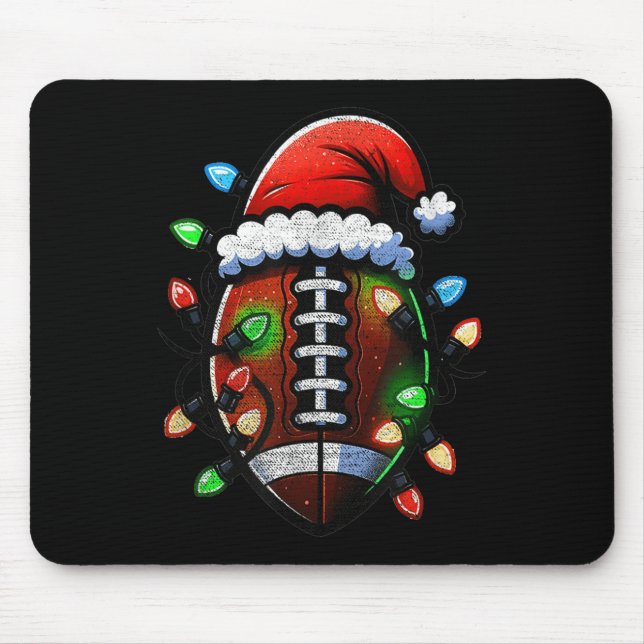 Santa Srts Design For Men Boys Football Player Chr Mouse Pad (Front)