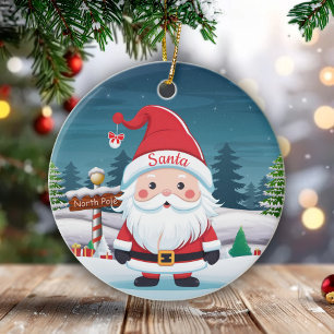 Santa, St Nicholas Kris Kringle Father Xmas 🎄🎅🏼 Ceramic Ornament