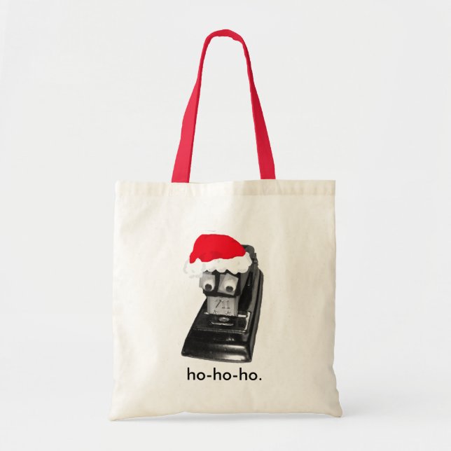 Santa Stapler with Googly Eyes Tote Bag (Front)