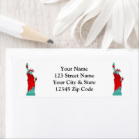 Santa Statue of Liberty custom Christmas address