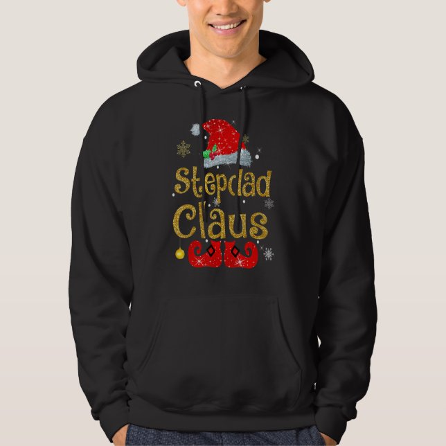 Santa Stepdad Claus Christmas Matching Family Hoodie (Front)