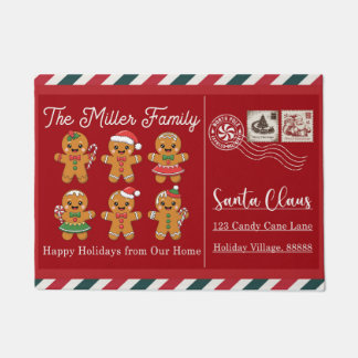 Santa Stop Here Christmas Doormat – Funny Festive 