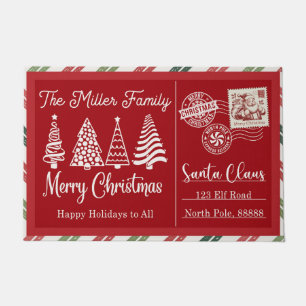 Santa Stop Here Christmas Doormat – Funny Festive
