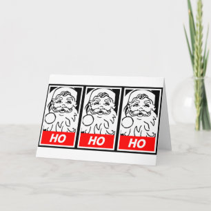 Santa Street Art: HO HO HO Holiday Card