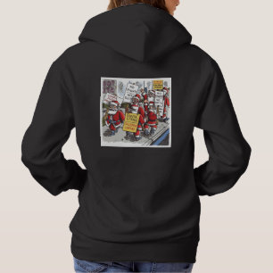 Santa Strike women black hooded sweatshirt back