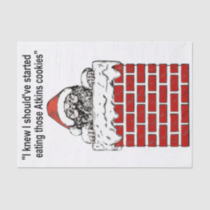 Santa Stuck In A Chimney Tissue Paper
