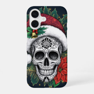 Santa Sugar Skull iPhone 16 Case