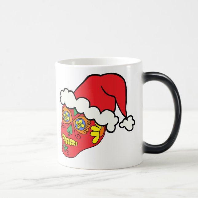 Santa Sugar Skull Magic Mug (Right)