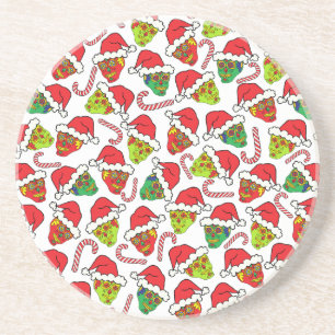 Santa Sugar Skulls Coaster