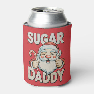 Santa Sugar Xmas Daddy Funny Christmas Candy Cane Can Cooler