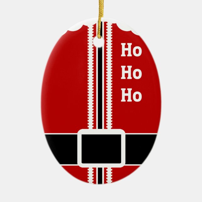 Santa Suit Ceramic Ornament (Front)