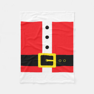 Santa Suit Christmas Costume Funny Cute Halloween Fleece Blanket