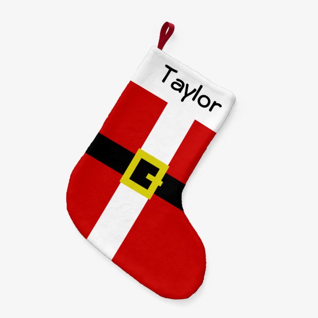 Santa Suit | Christmas Small Christmas Stocking (Front (Hanging))