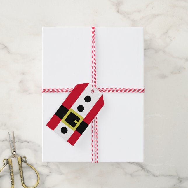 Santa Suit Gift Tags (With Twine)