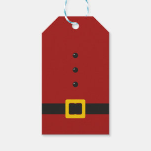 Santa Suit Merry Christmas Gift Tags