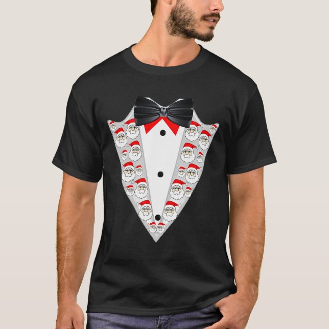 Santa Suit Pajama Tuxedo Christmas Gifts  T-Shirt (Front)