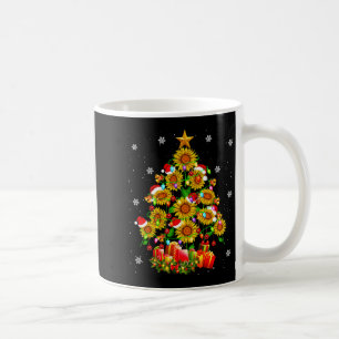 Santa Sunflower Christmas Tree Xmas Lights Santa S Coffee Mug
