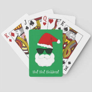 Santa Sunglasses Personalize Playing Cards