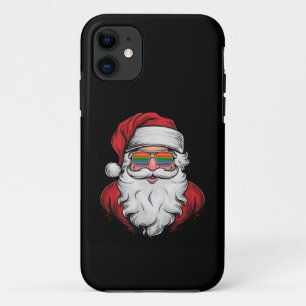 Santa Sunglasses Pride Christmas Pajama X-mas Gay iPhone 11 Case