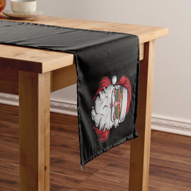 Santa Sunglasses Pride Christmas Pajama X-mas Gay Short Table Runner (In Situ)