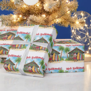 Santa Surf Shack Hawaii – “Mele Kalikimaka!”  Wrapping Paper