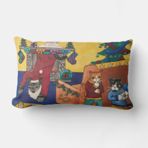 Santa Surprise Lumbar Pillow