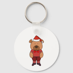 Santa sweet bear keychain