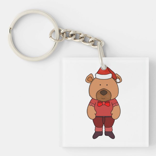 Santa sweet bear keychain (Front)