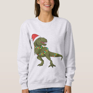 Santa T-Rex Dinosaur Christmas Xmas Jumper sweater