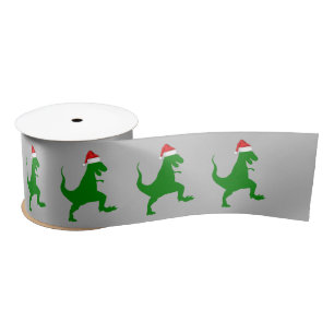Santa T-Rex Satin Ribbon