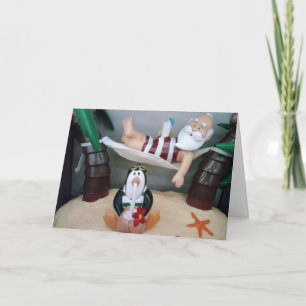 SANTA TAKES A BREAK "CHRISTMAS" CARD