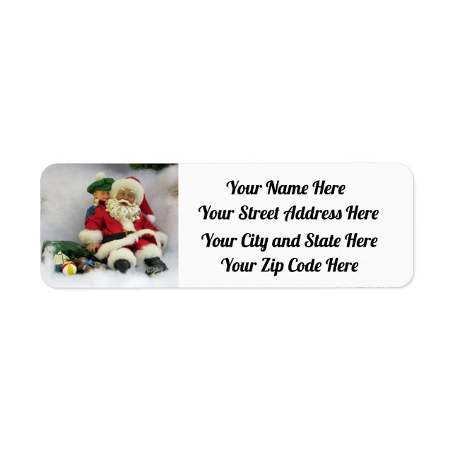 Santa Takes a Tumble Return Address Labels (Front)