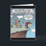 Santa Tests Reindeer Flying Greeting Card<br><div class="desc">Greeting Card Christmas Santa Reindeer Snowman Snowmen Funny winter holiday</div>