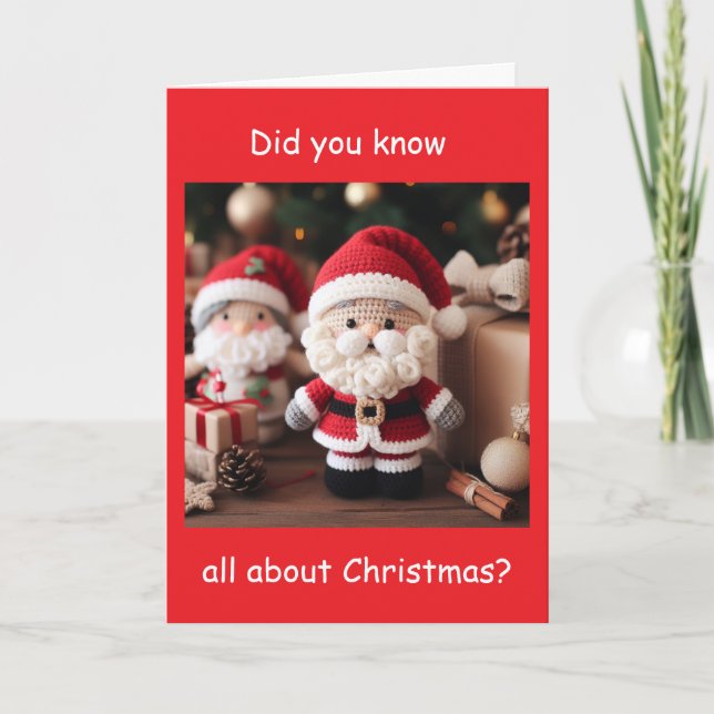 **SANTA THE JOKESTER" AT CHRISTMAS! HOLIDAY CARD (Front)