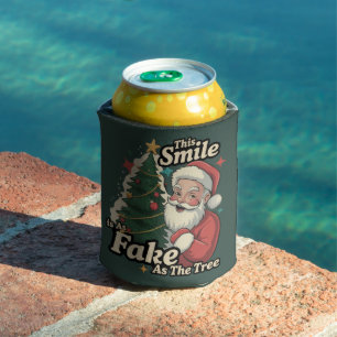 Santa This Smile Is As Fake As The Tree Family Can Cooler