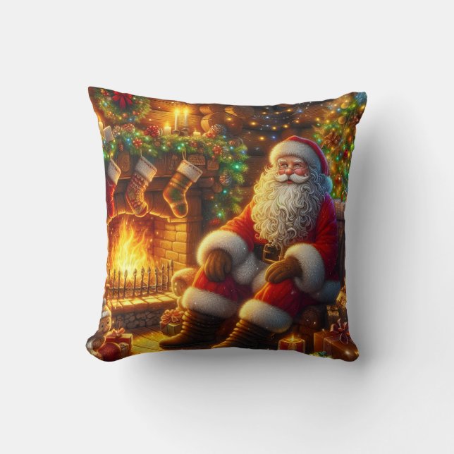 Santa Throw Pillow (Front)