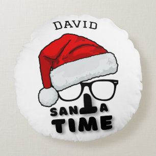 Santa time  round pillow