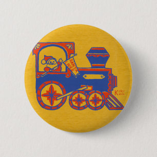 Santa Train 2 Inch Round Button