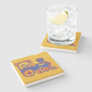 Santa Train Stone Coaster