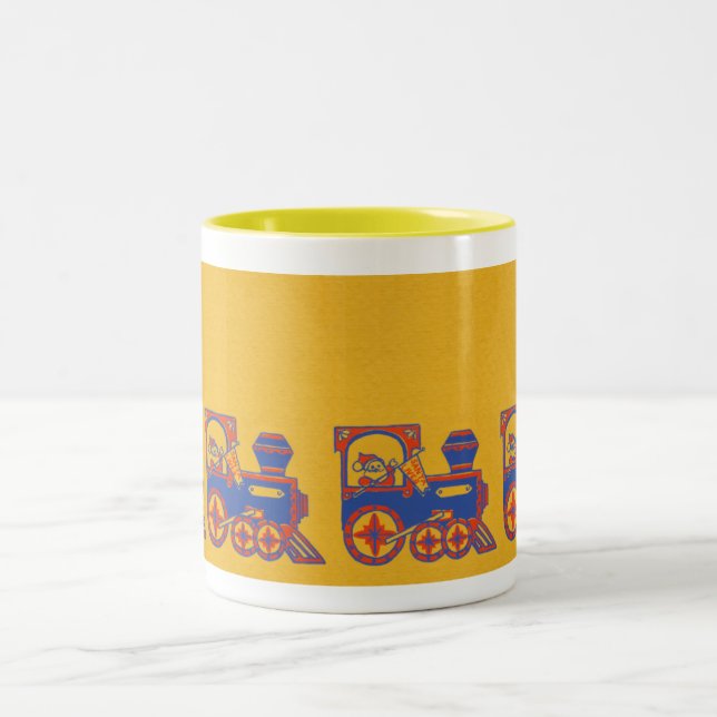 Santa Train Two-Tone Coffee Mug (Center)