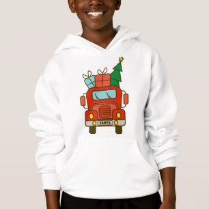 Santa truck front view Merry Christmas
