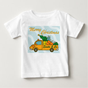 Santa truck side view Merry Christmas Baby T-Shirt