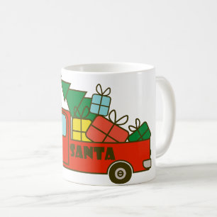 Santa truck side view Merry Christmas Coffee Mug