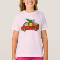 Santa truck side view Merry Christmas