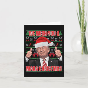 Santa Trump Christmas Humour Funny Trump Xmas 2 Card