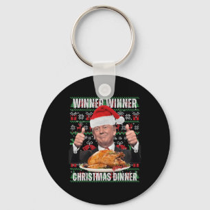 Santa Trump Christmas Humour Funny Trump Xmas 3  Keychain